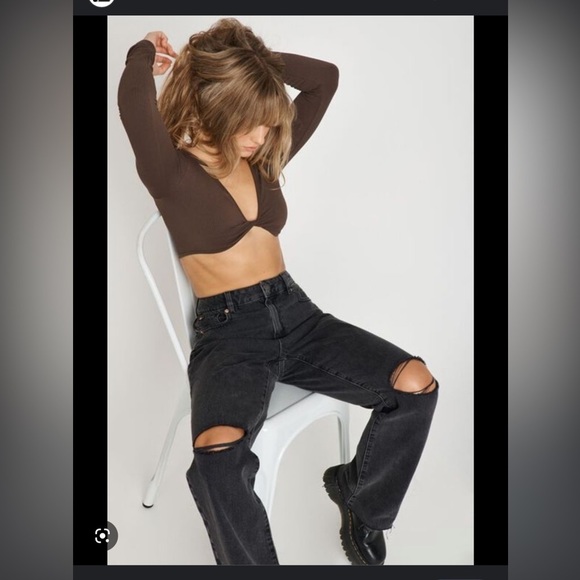 ⭐️⭐️ Brand new Women’s raw hemmed 90’s straight jeans⭐️⭐️-Size 25 - Picture 3 of 12